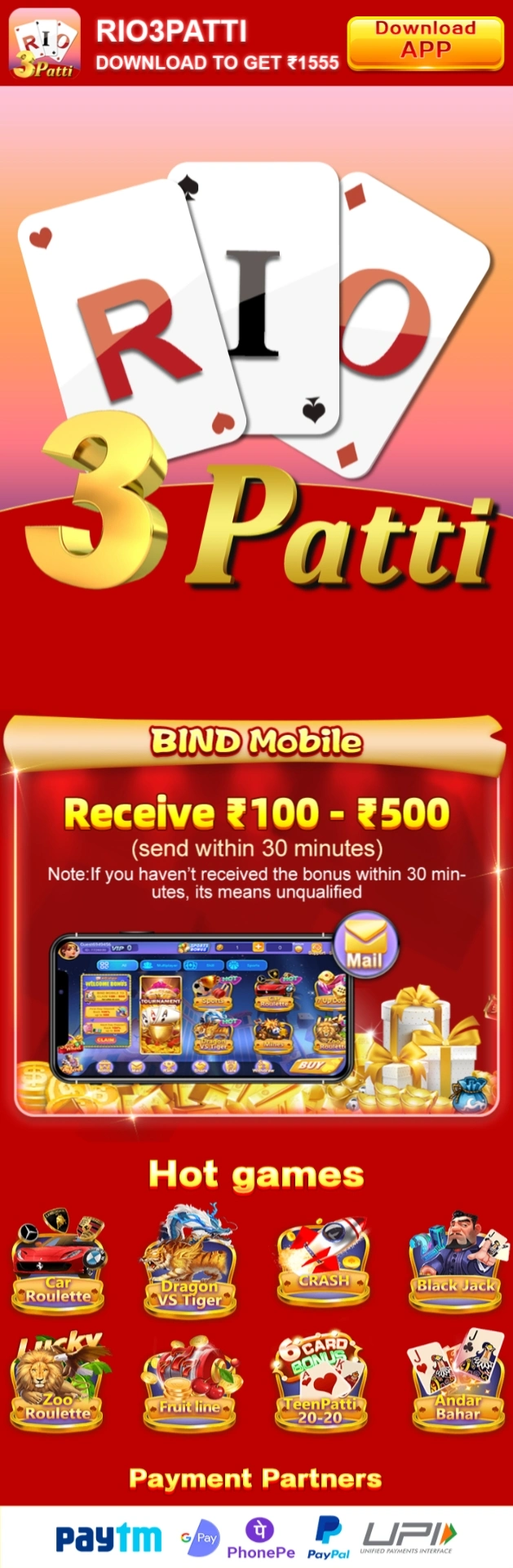 RIO 3Patti App - India Game Download